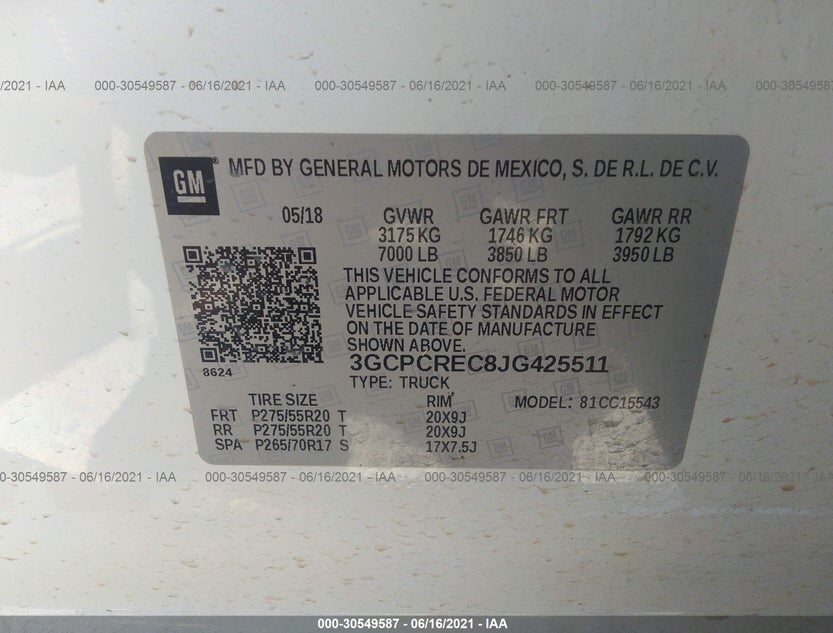 3GCPCREC8JG425511