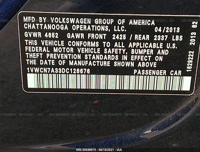 1VWCN7A33DC126676