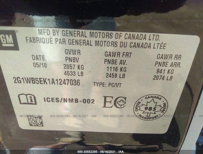 2G1WB5EK1A1247036