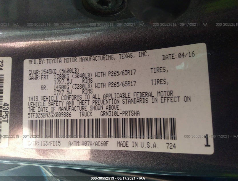 5TFDZ5BN3GX009886