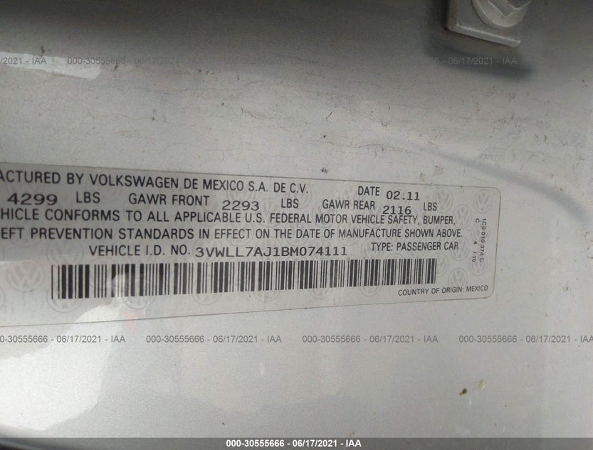 3VWLL7AJ1BM074111