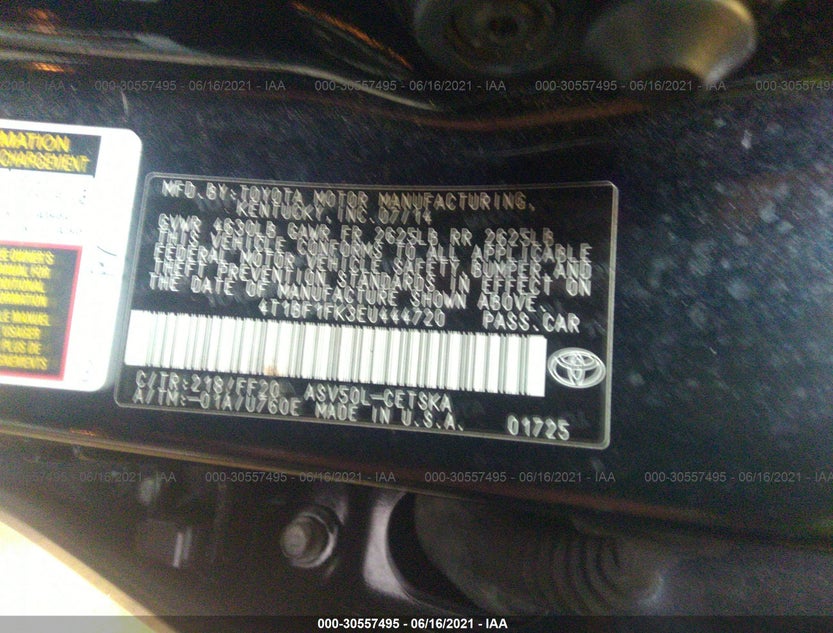 4T1BF1FK3EU444720