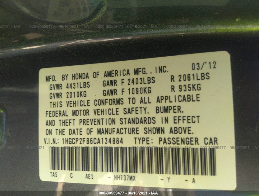 1HGCP2F86CA134884