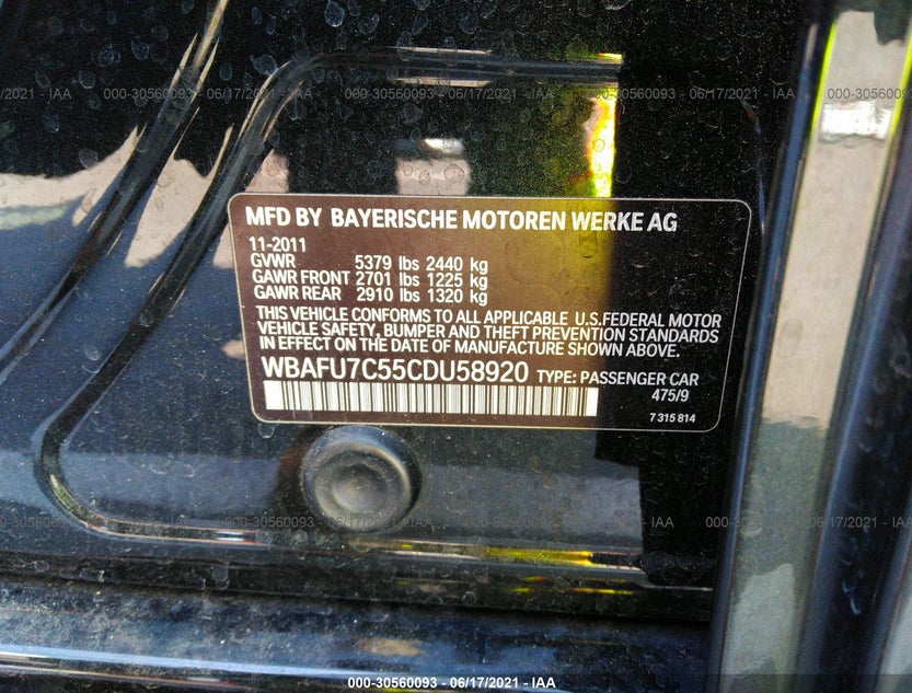 WBAFU7C55CDU58920