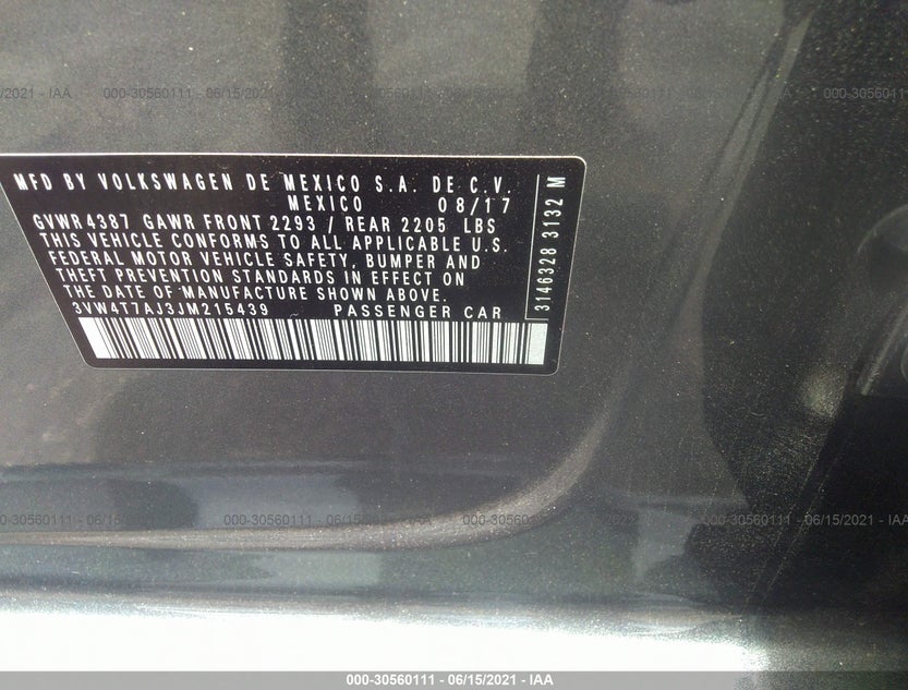 3VW4T7AJ3JM215439