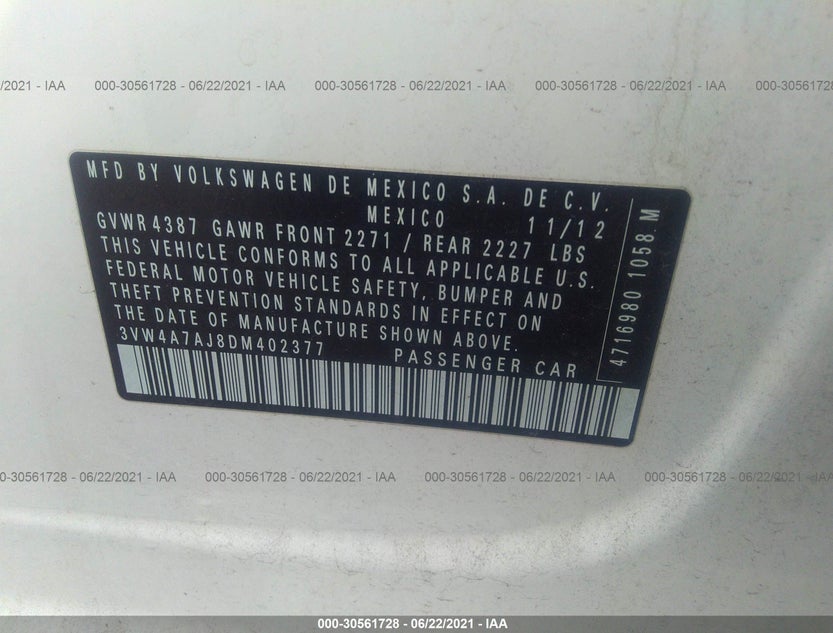 3VW4A7AJ8DM402377
