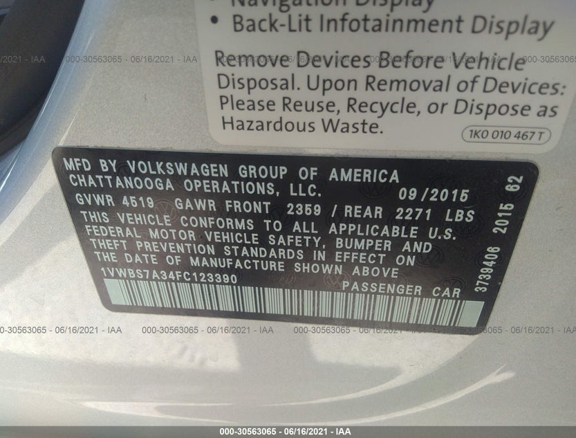 1VWBS7A34FC123390