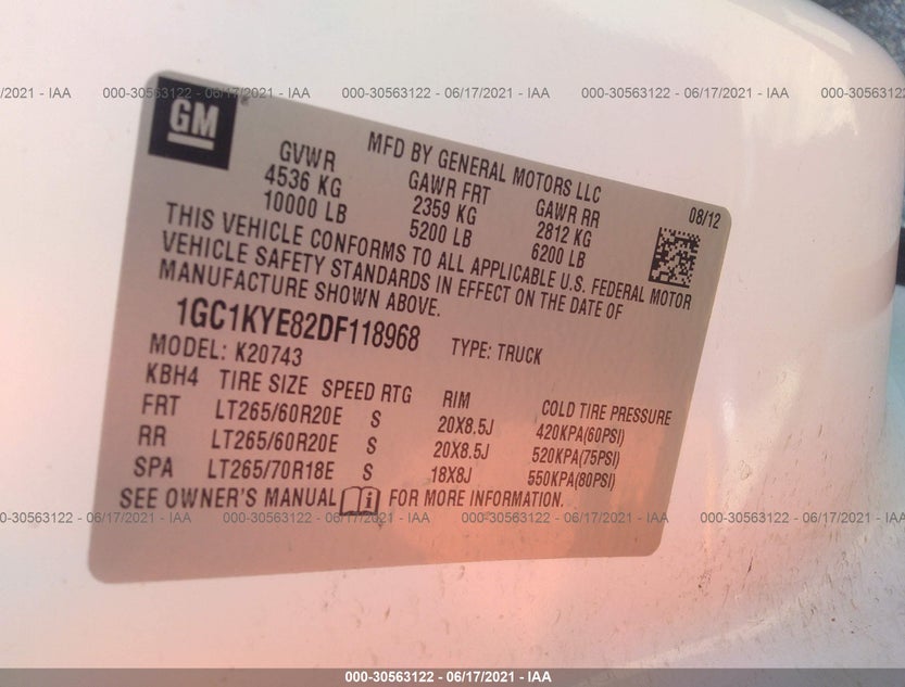 1GC1KYE82DF118968