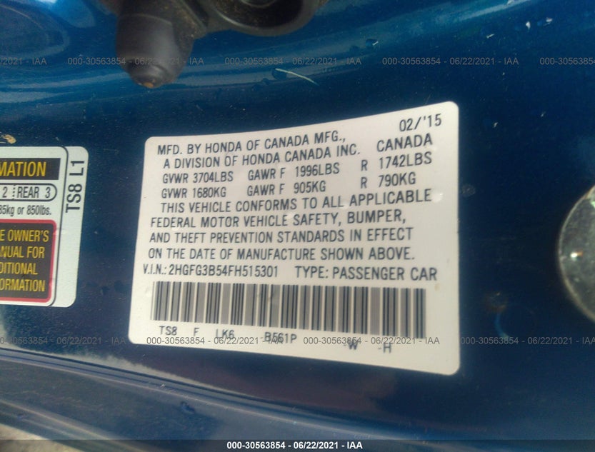 2HGFG3B54FH515301