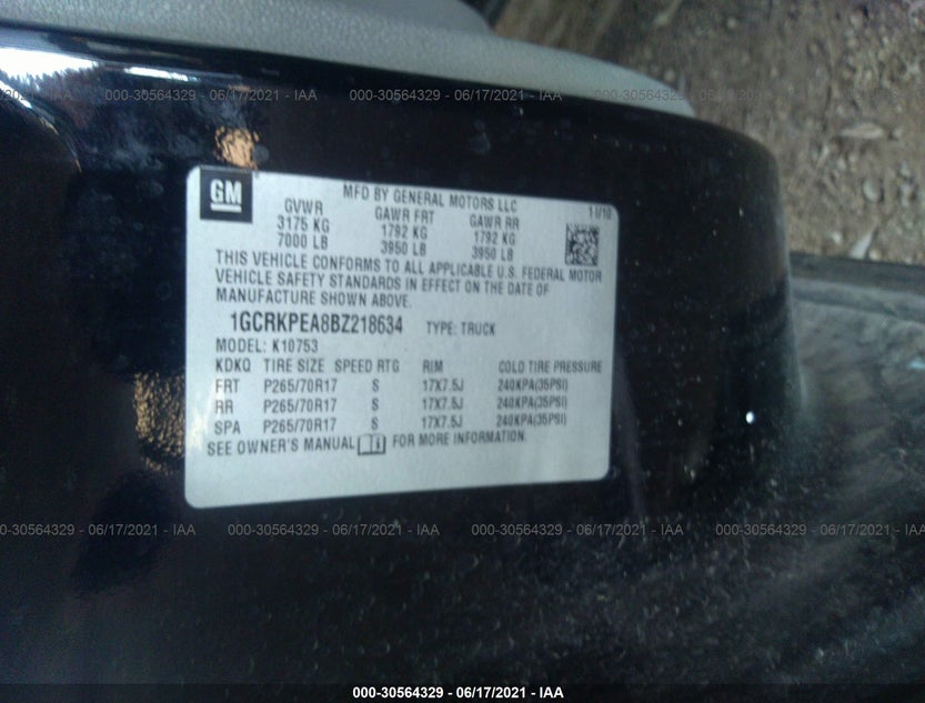 1GCRKPEA8BZ218634