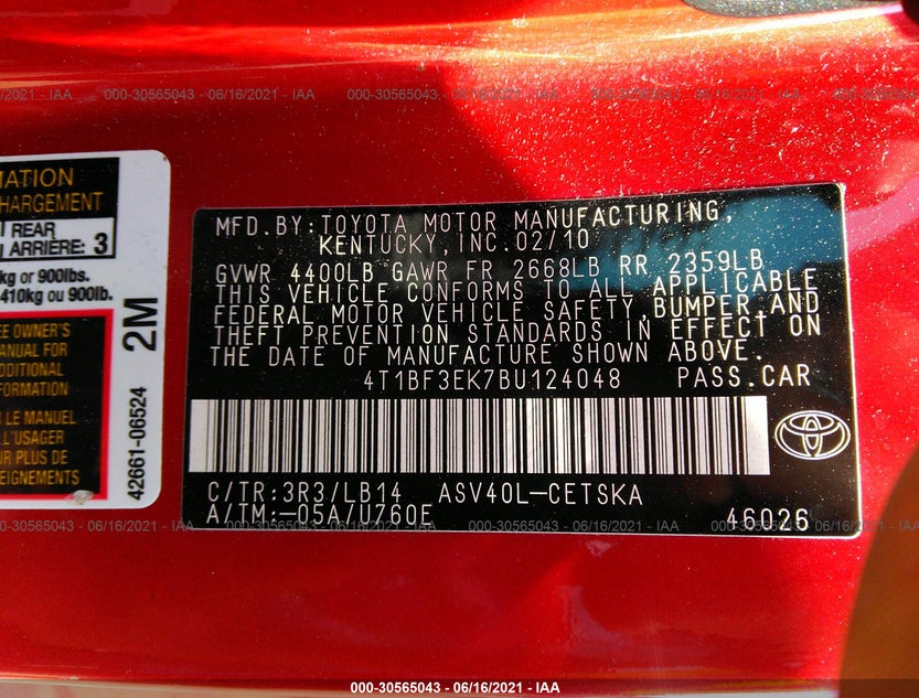 4T1BF3EK7BU124048