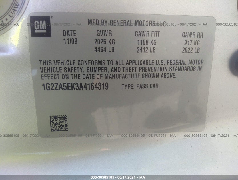 1G2ZA5EK3A4164319