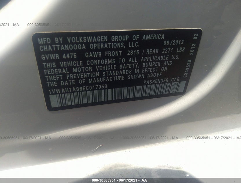 1VWAH7A36EC017953
