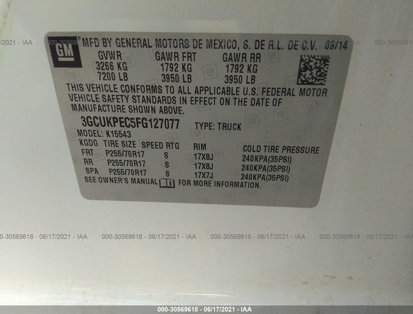 3GCUKPEC5FG127077