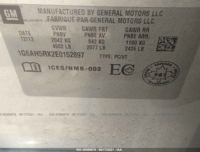 1G6AH5RX2E0152897