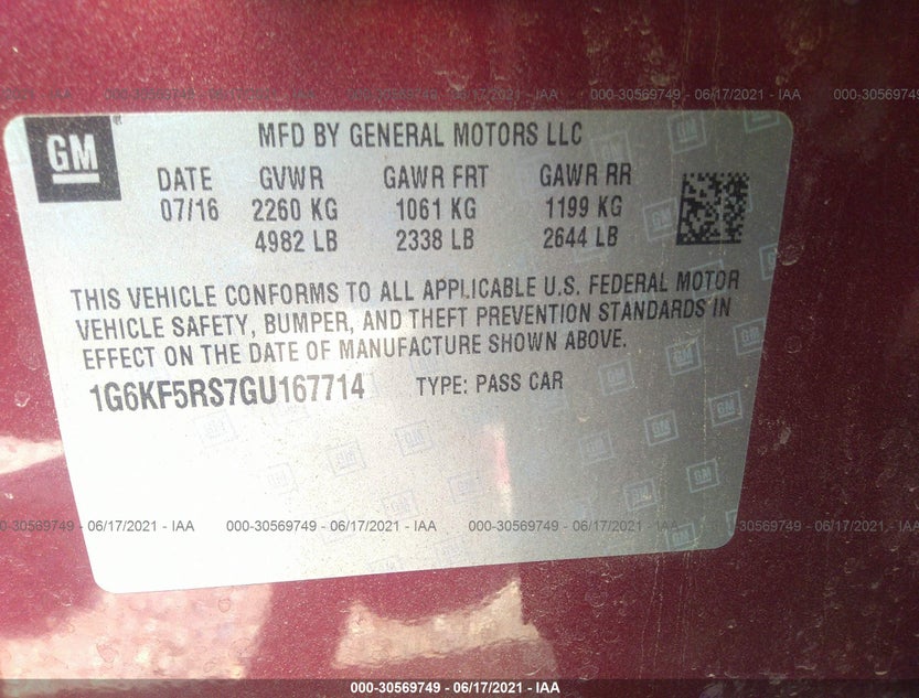 1G6KF5RS7GU167714