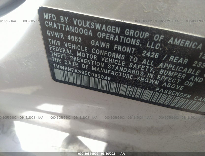 1VWBN7A39EC062849