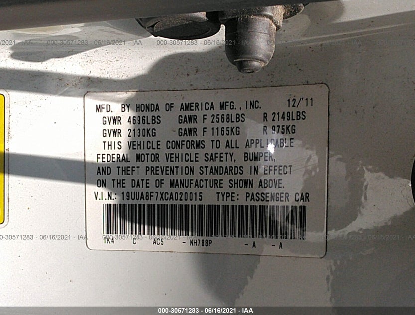 19UUA8F7XCA020015