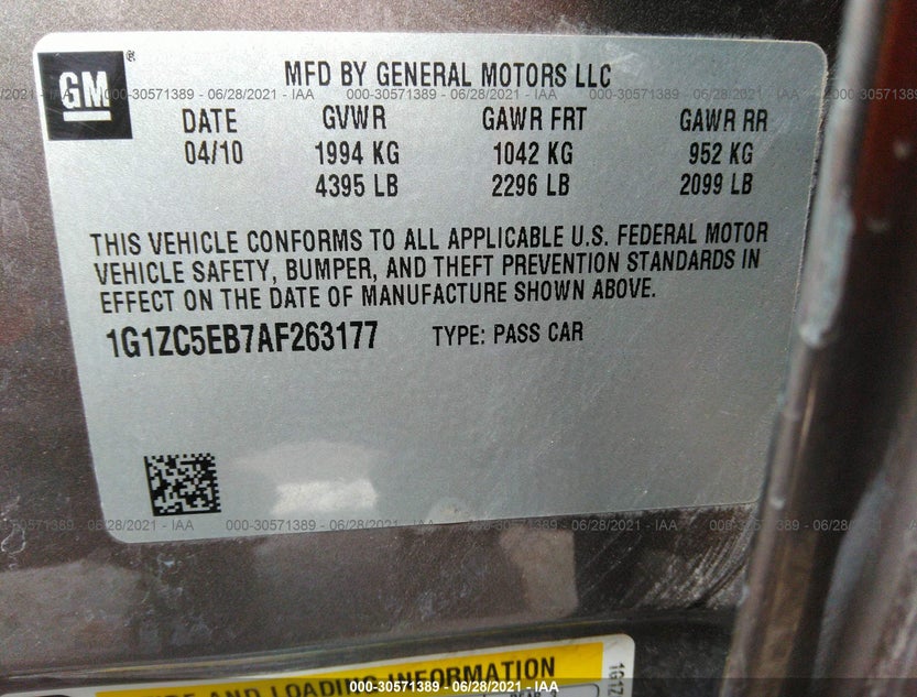 1G1ZC5EB7AF263177