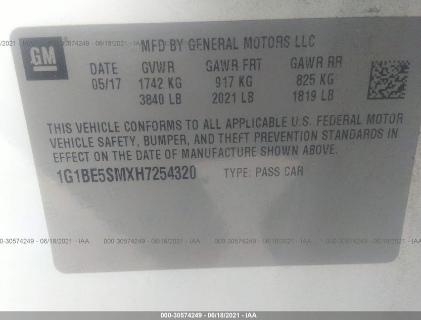 1G1BE5SMXH7254320