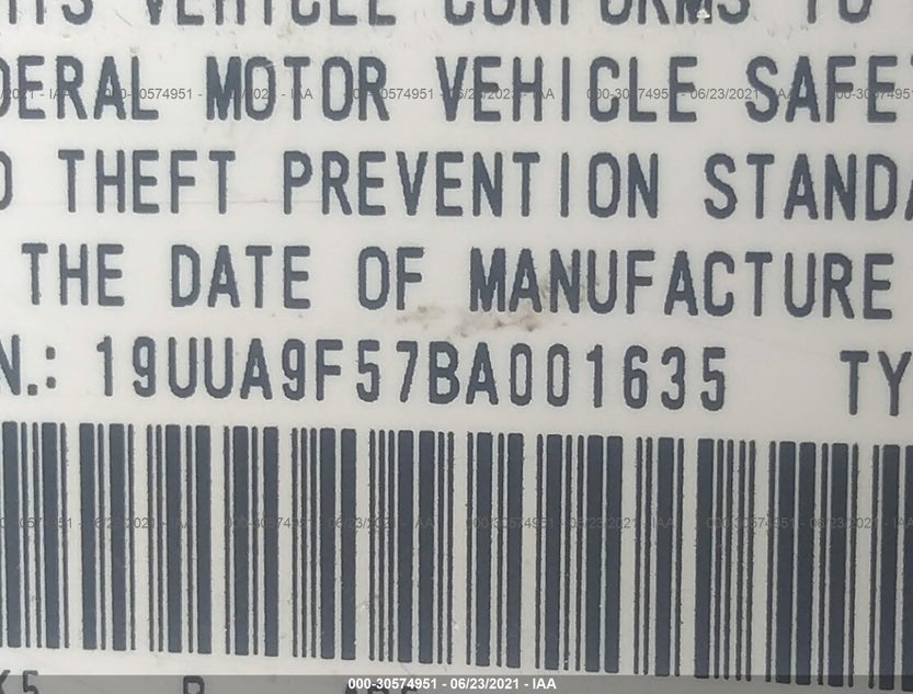 19UUA9F57BA001635