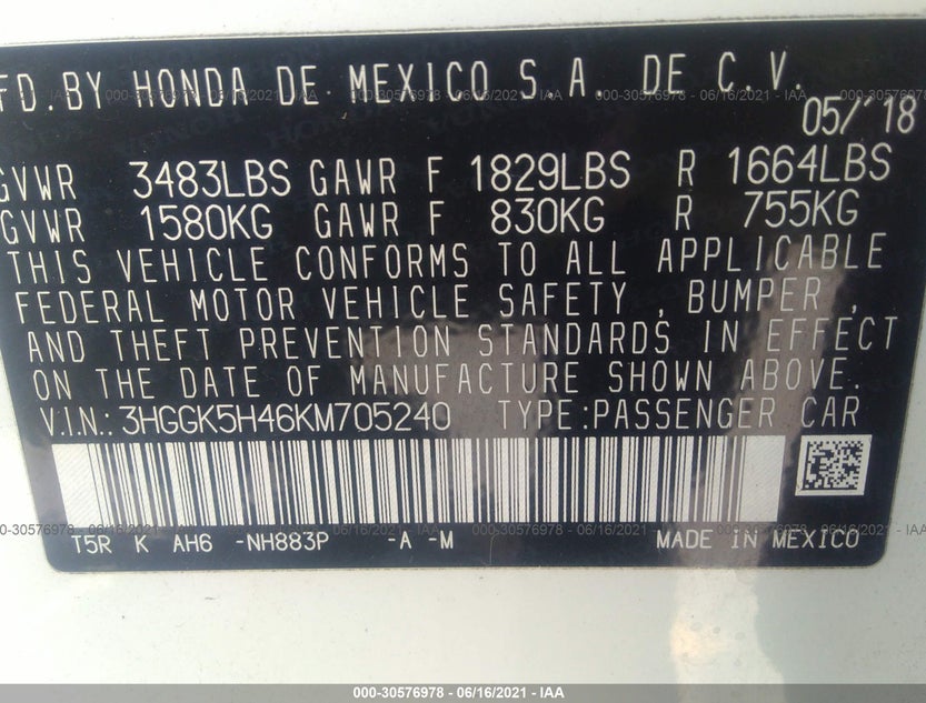 3HGGK5H46KM705240