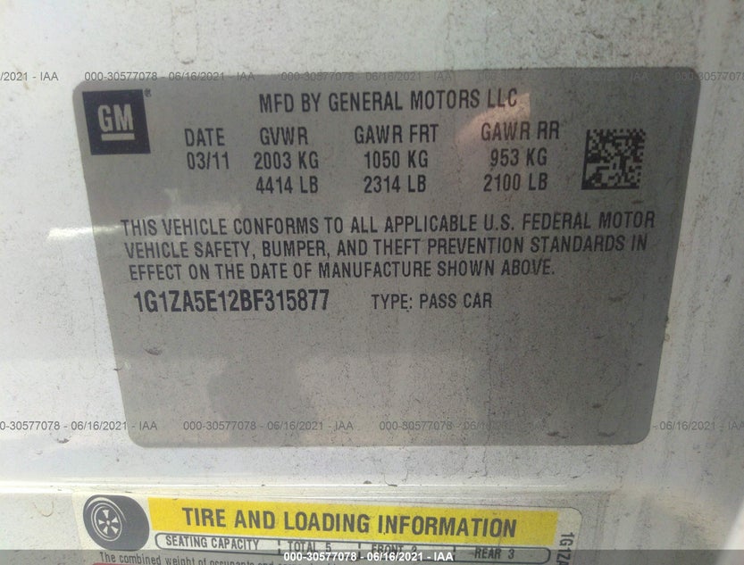 1G1ZA5E12BF315877