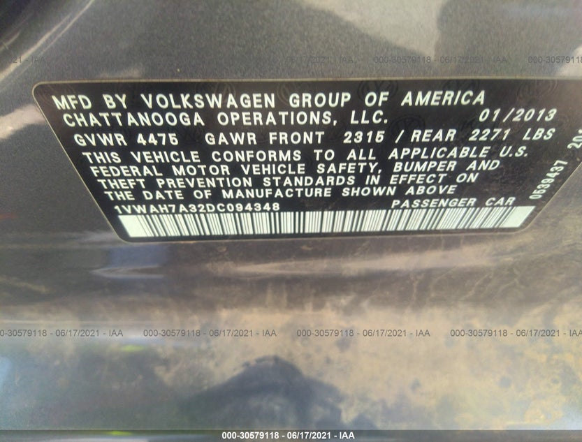 1VWAH7A32DC094348