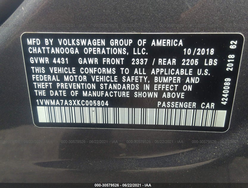 1VWMA7A3XKC005804