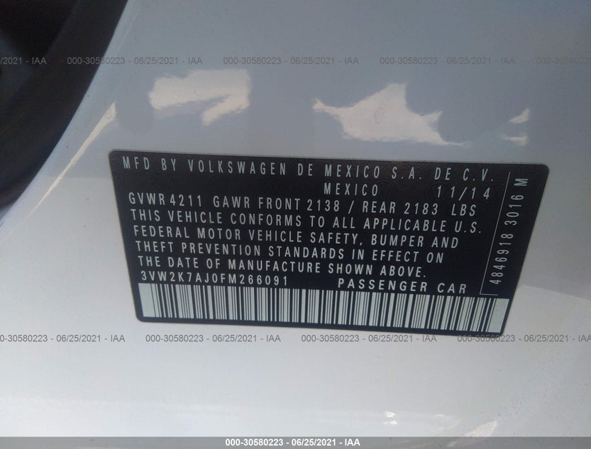 3VW2K7AJ0FM266091