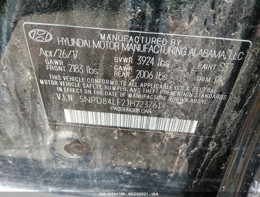 5NPD84LF2JH223761