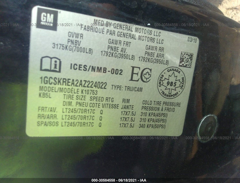 1GCSKREA2AZ224022