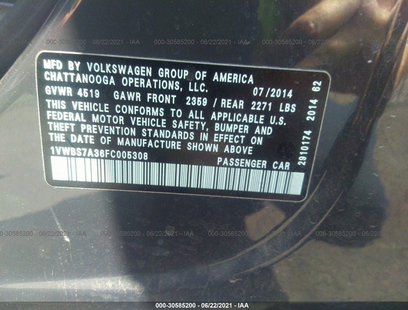 1VWBS7A36FC005308