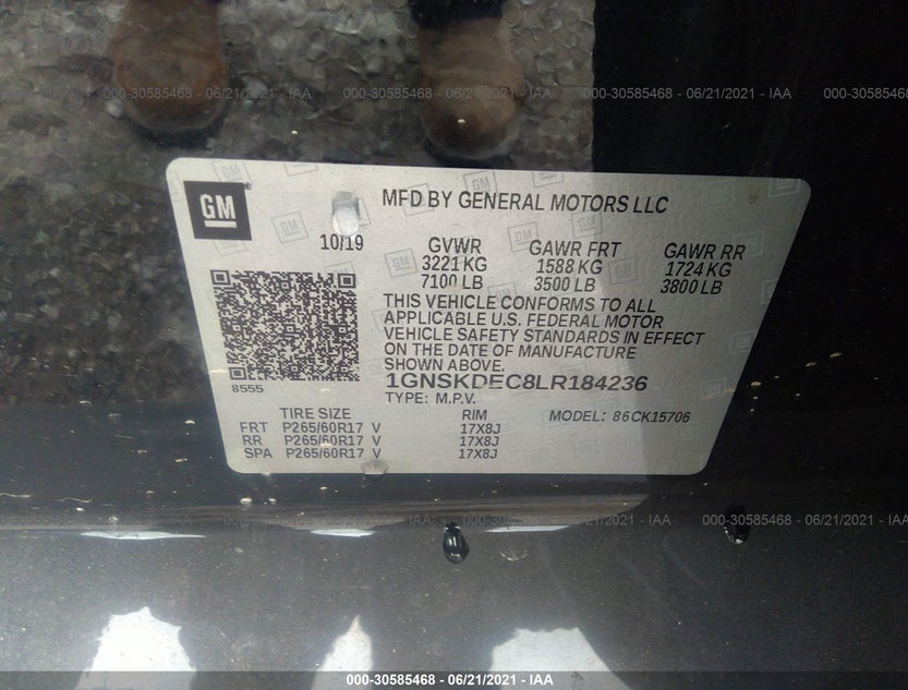 1GNSKDEC8LR184236