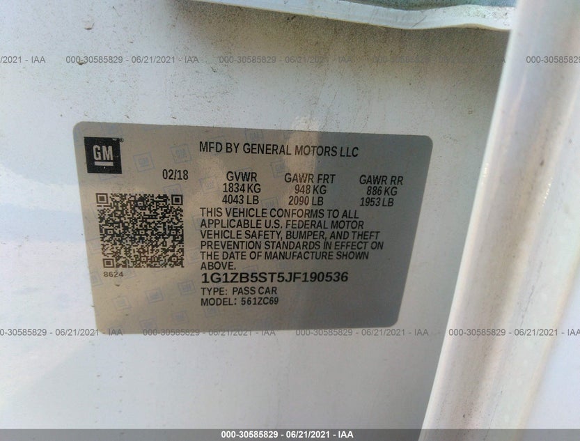 1G1ZB5ST5JF190536
