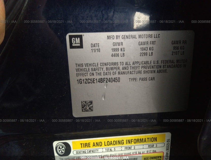 1G1ZC5E14BF240450