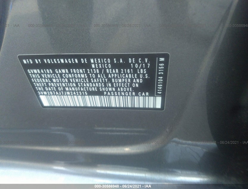 3VW2B7AJ7JM242315