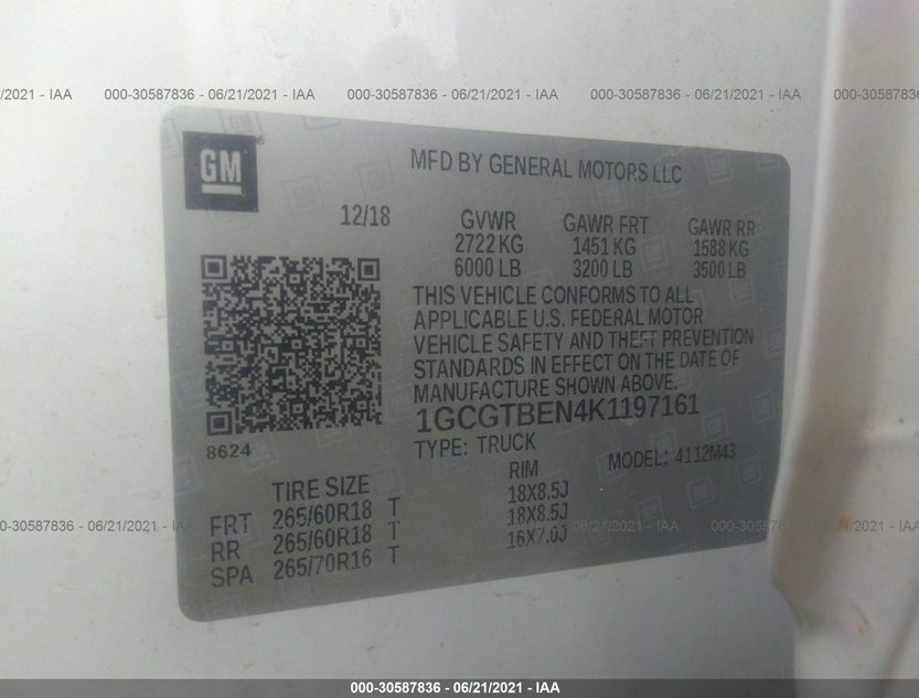 1GCGTBEN4K1197161