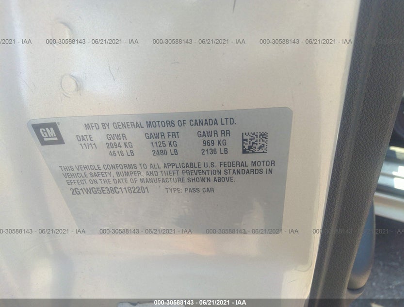 2G1WG5E38C1182201
