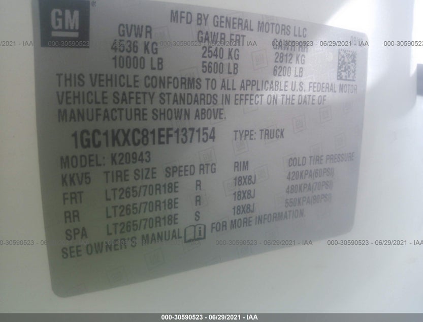 1GC1KXC81EF137154