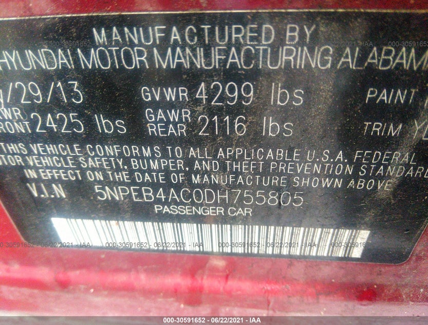 5NPEB4AC0DH755805