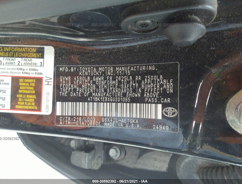 4T1BK1EBXGU201065