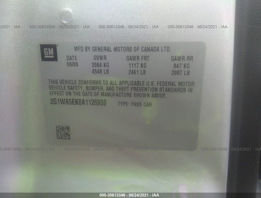 2G1WA5EK8A1126930