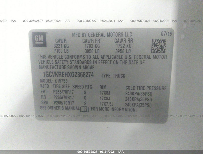 1GCVKREHXGZ368274