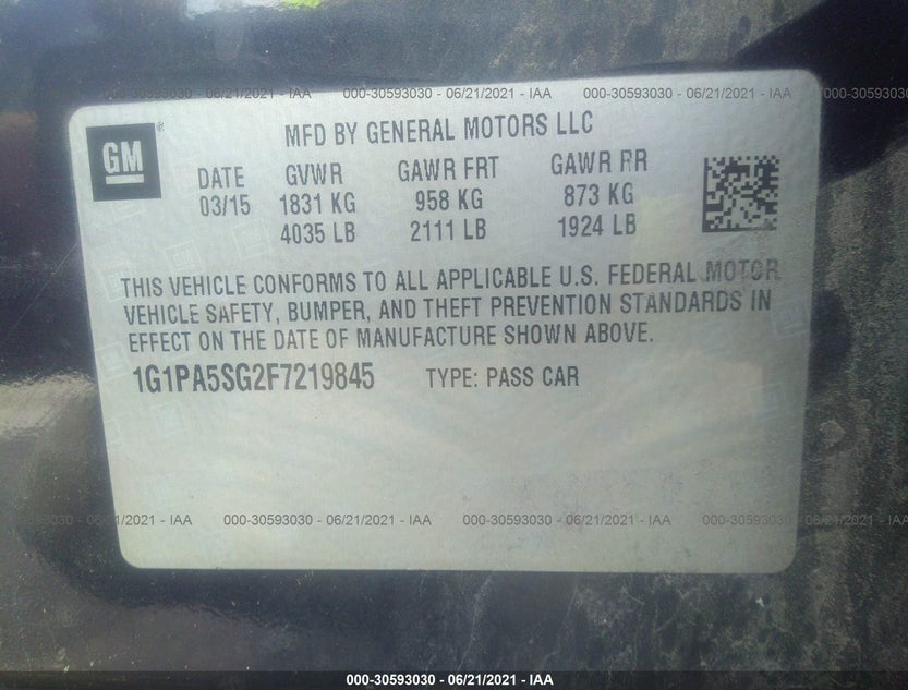 1G1PA5SG2F7219845