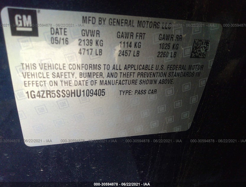 1G4ZR5SS9HU109405