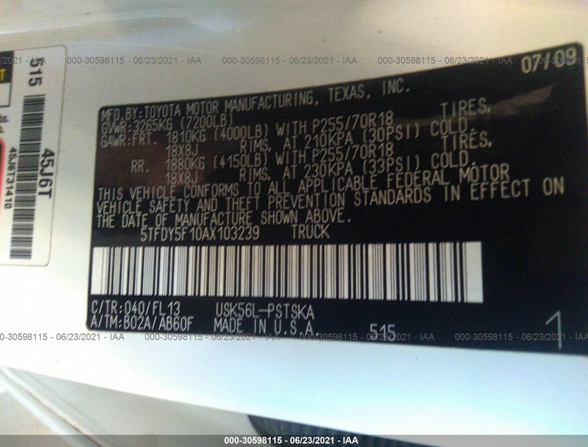 5TFDY5F10AX103239