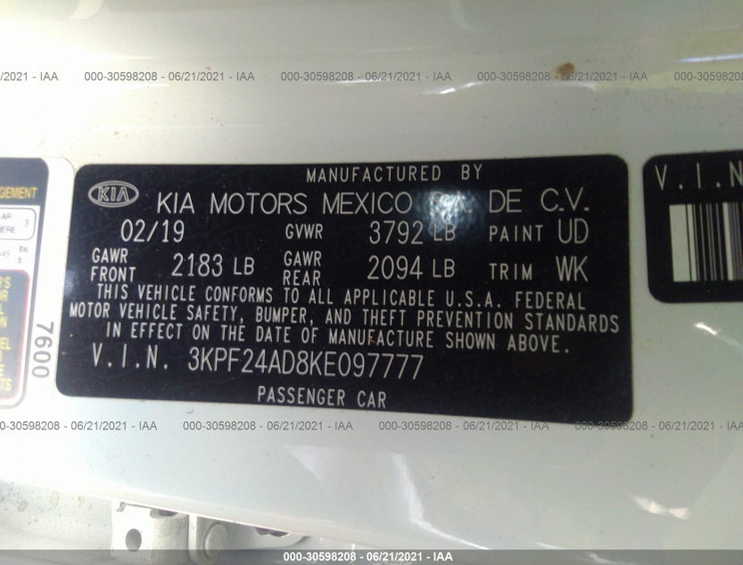 3KPF24AD8KE097777