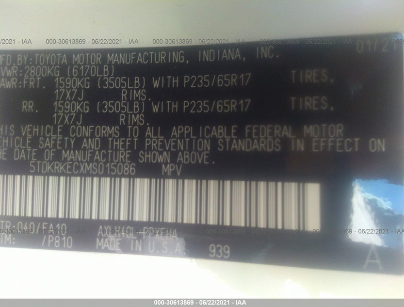 5TDKRKECXMS015086