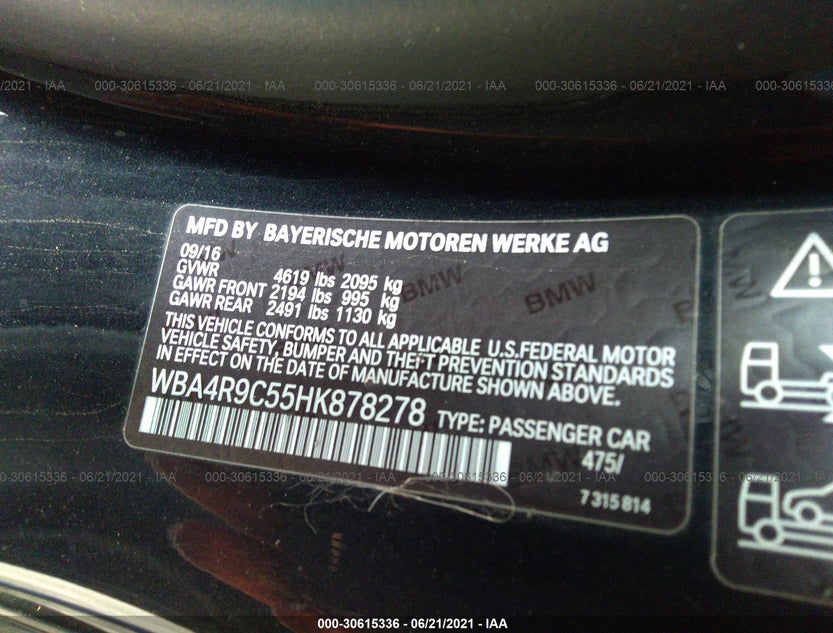 WBA4R9C55HK878278